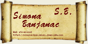 Simona Banjanac vizit kartica